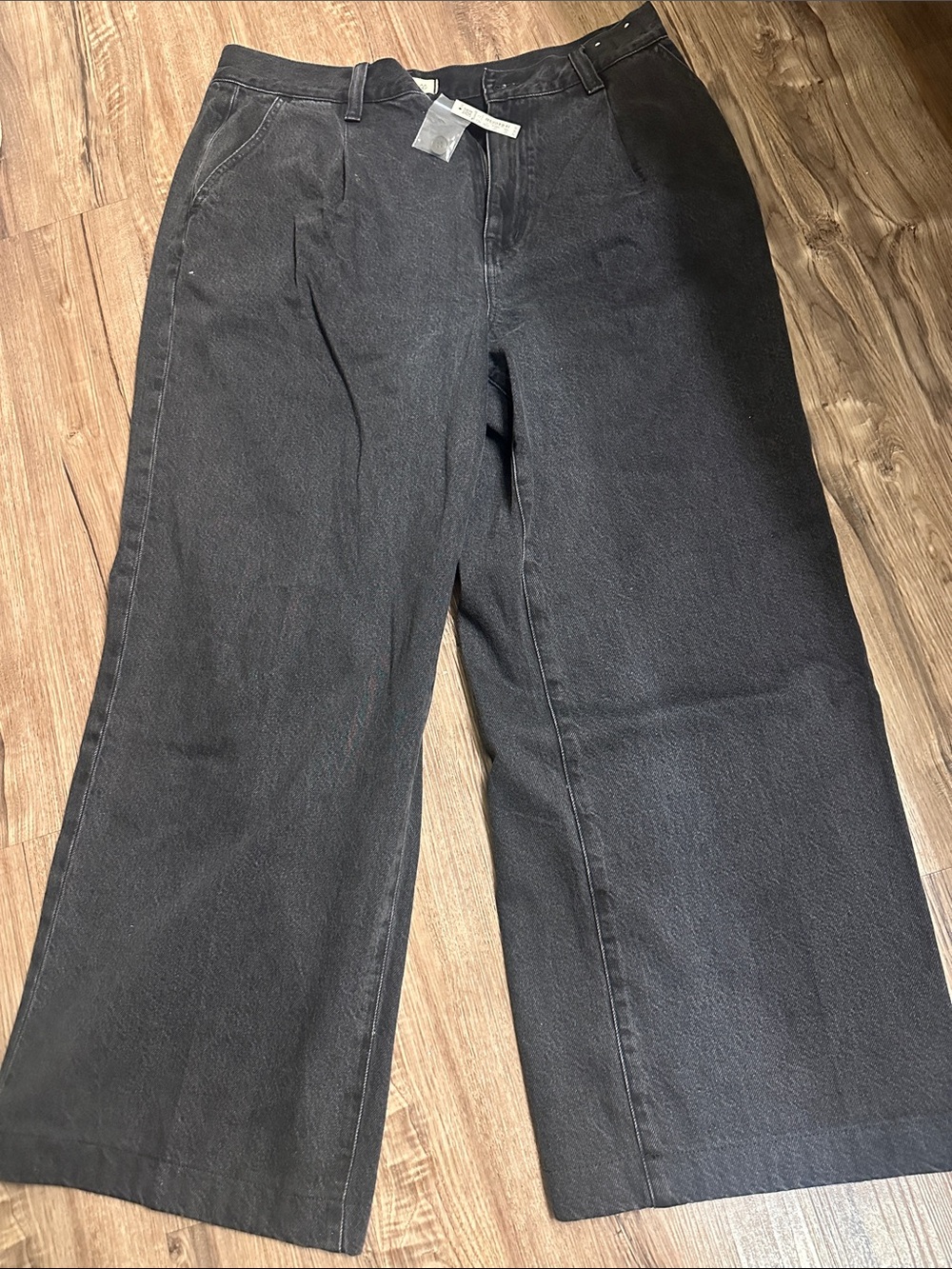 Madewell Black Wide Leg Flare Jeans